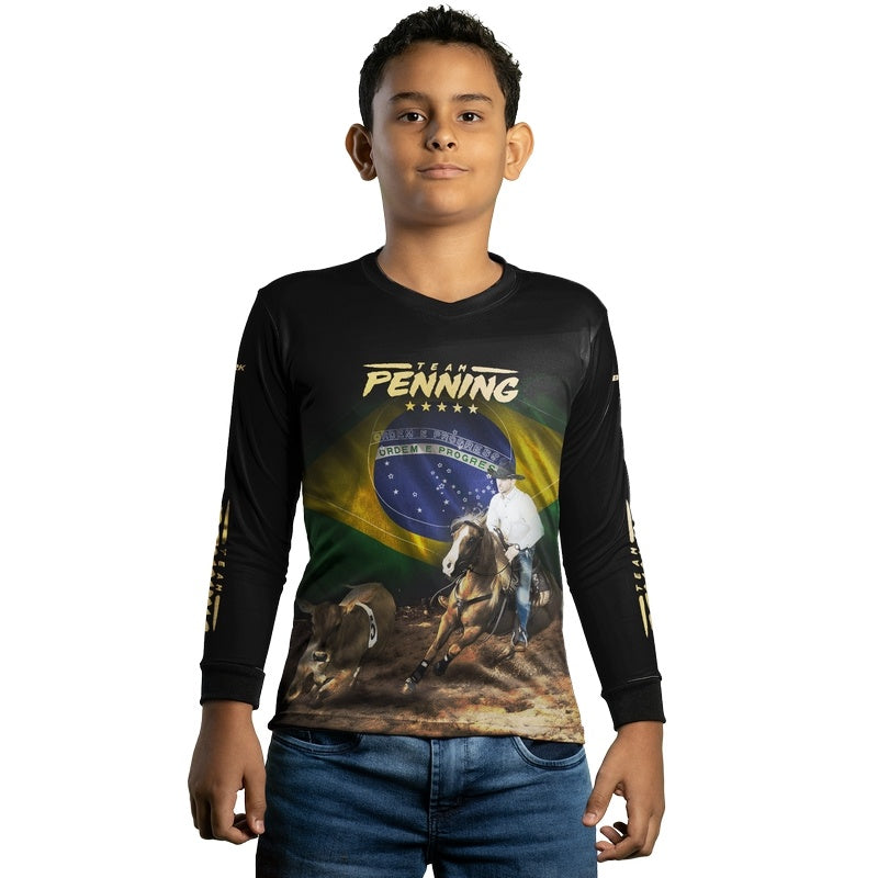Camisa Agro Brk TEAM PENNING DOURADO Com UV50+ - BRK AGRO