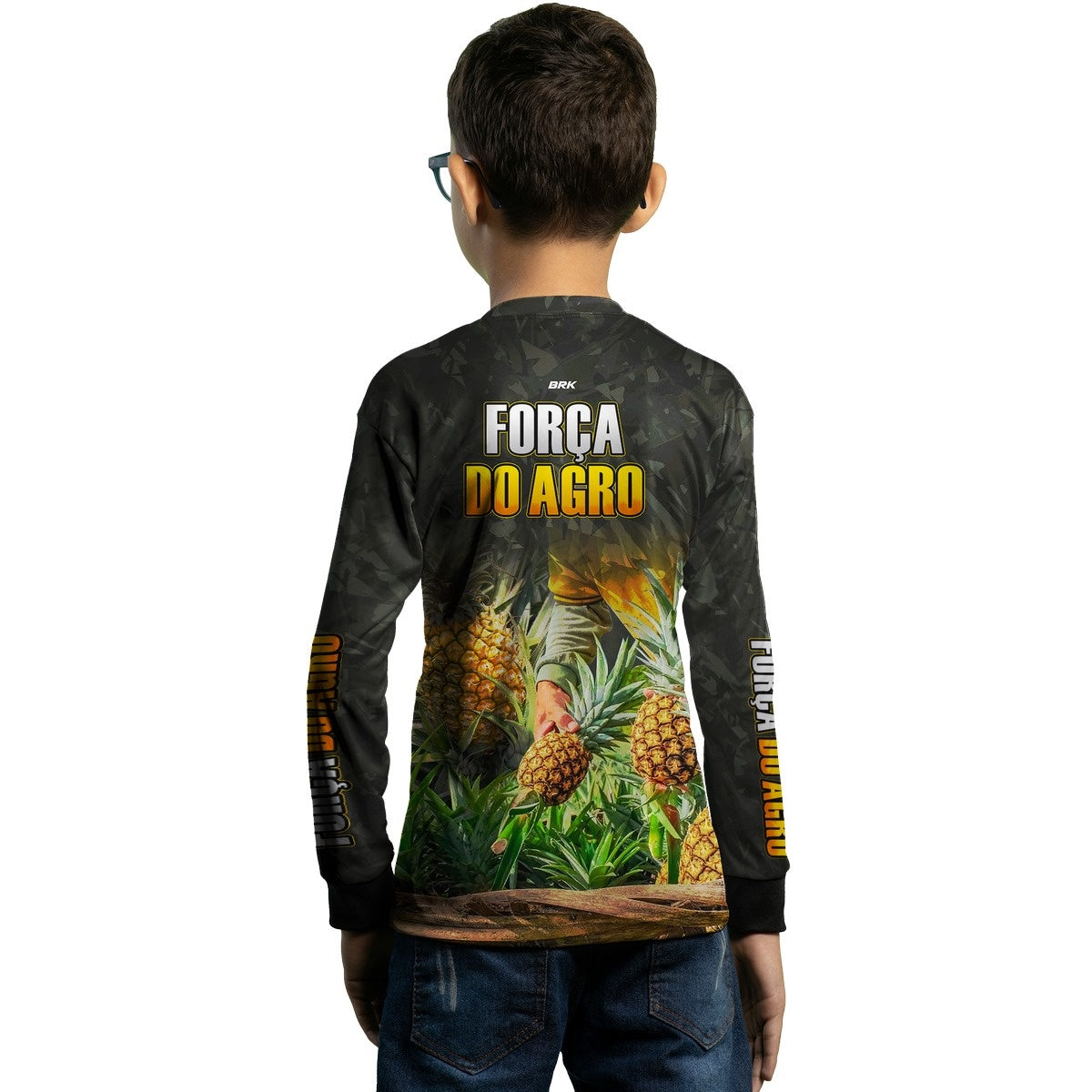 Camisa Agro Brk A Força do Agro Produtor de Abacaxi com UV50+ - BRK AGRO