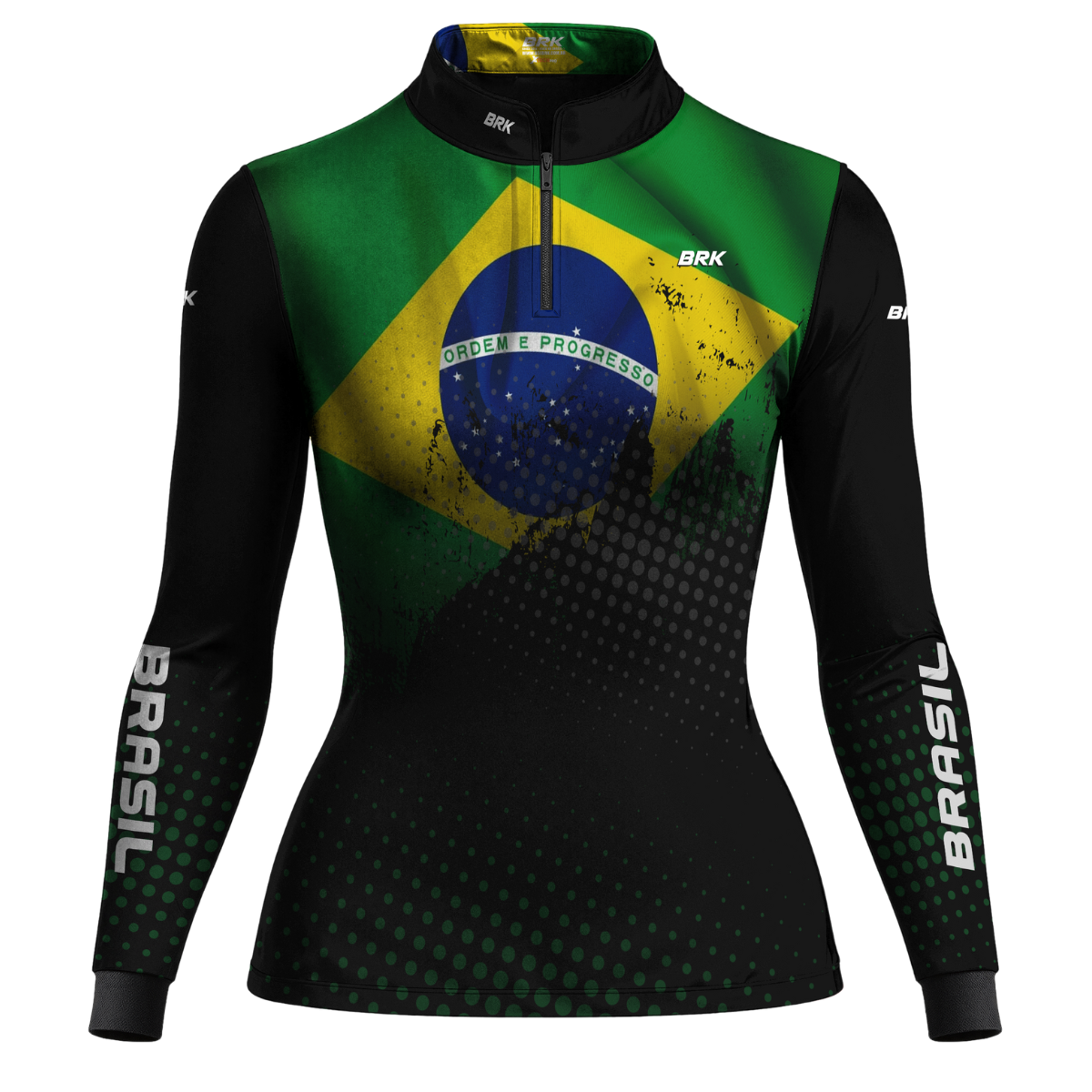 Camisa Feminina Agro Brk Bandeira do Brasil com Proteção Solar UV50+ - Brk Agro
