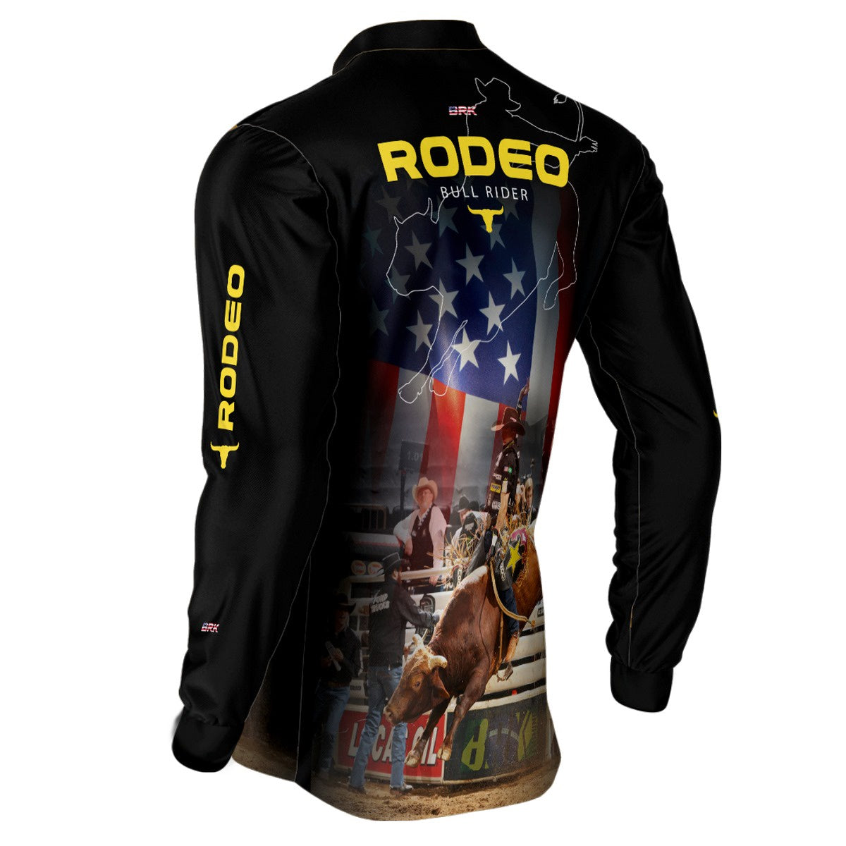Camisa Agro Brk Preto Rodeio USA 2 com Proteção Solar UV50+ - BRK AGRO