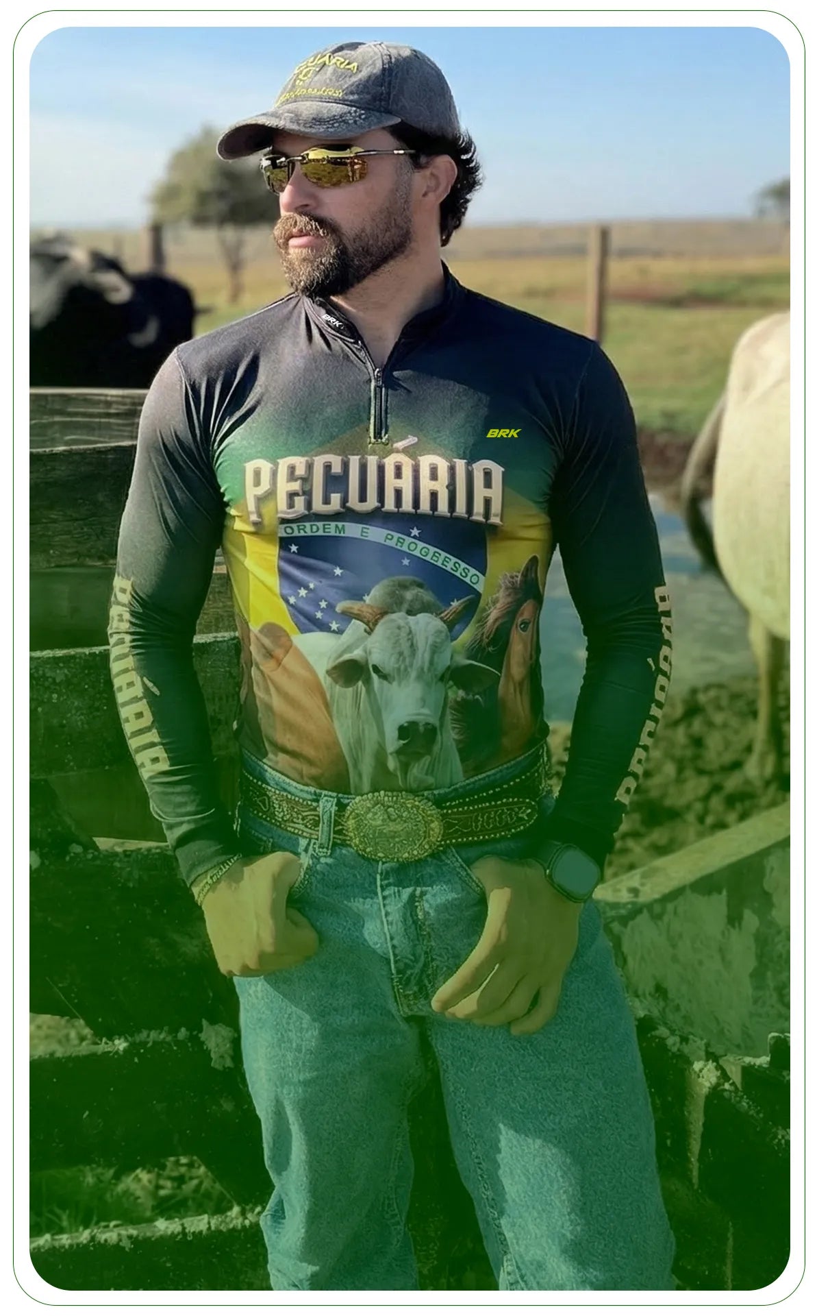 Camisa Agro Brk Agropecuária V2 com Proteção Solar UV50+ - Brk Agro