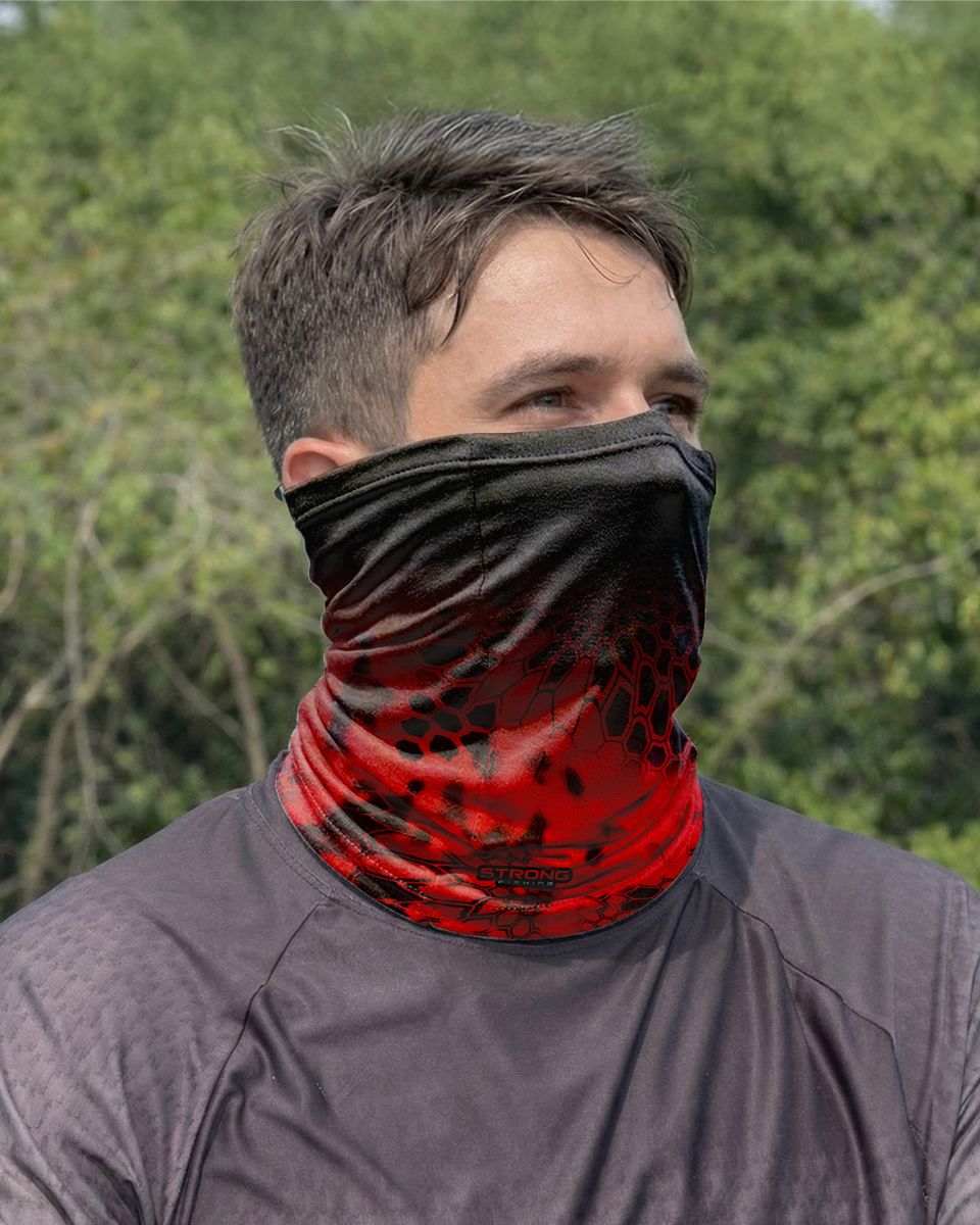Bandana Tubeneck BRK Strong Fishing Red com UV50+ - Brk Agro