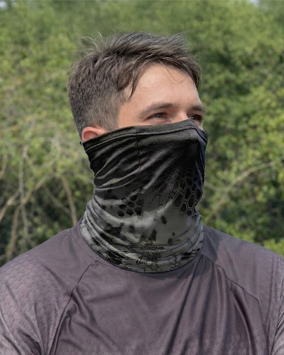Bandana Tubeneck BRK Strong Fishing Preta com UV50+ - Brk Agro