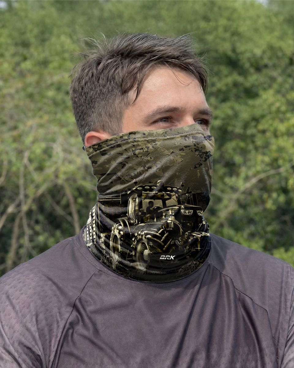 Bandana Tubeneck Agro Brk Verde Camuflado Trator Transporte com Proteção Solar UV50+ - Brk Agro