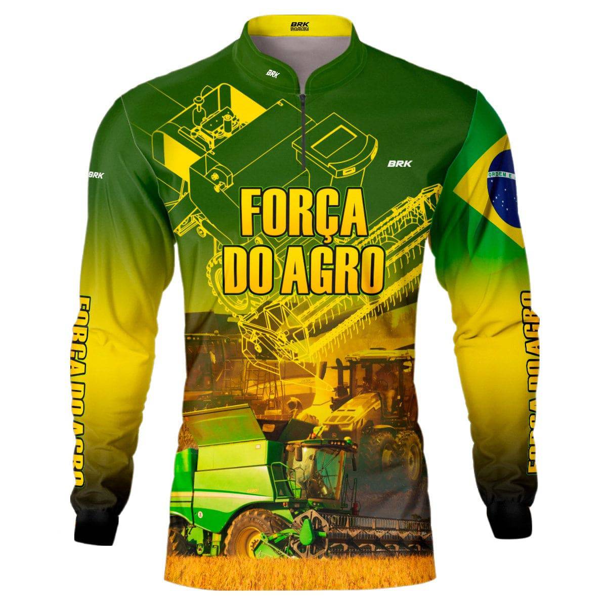 Camisa Agro Brk Força do Agro com Proteção Solar UV50+ - Brk Agro