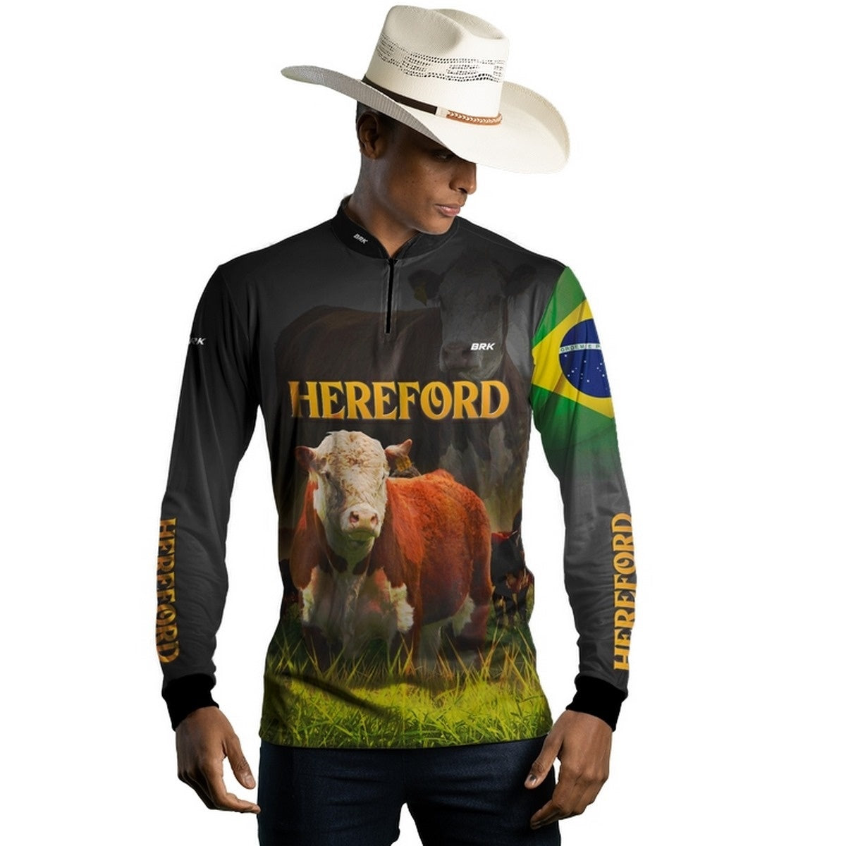 Camisa Agro Brk Raça Hereford com Proteção Solar UV50+ - BRK AGRO