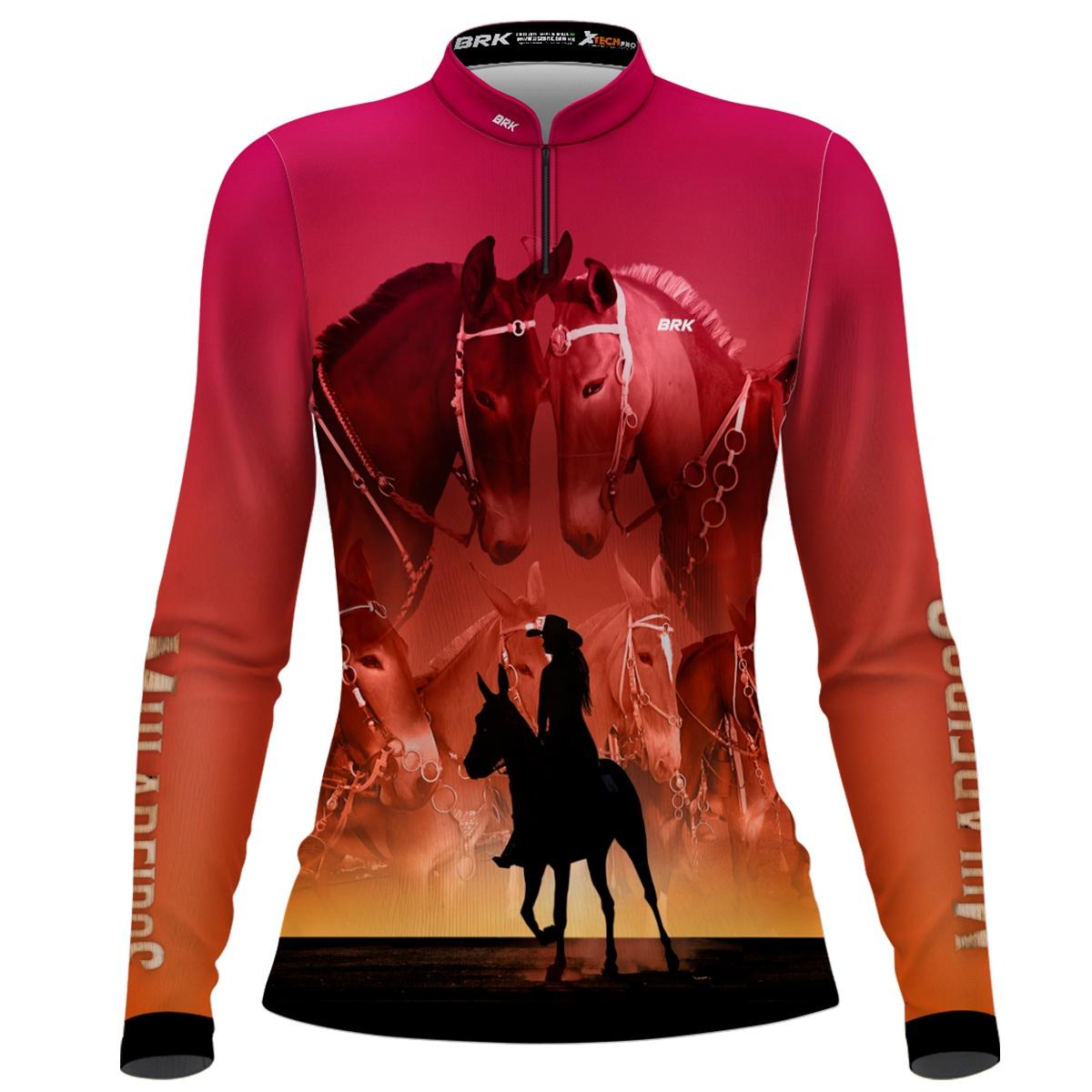 Camisa Agro Brk Feminina Muladeiros com UV50+ - BRK AGRO