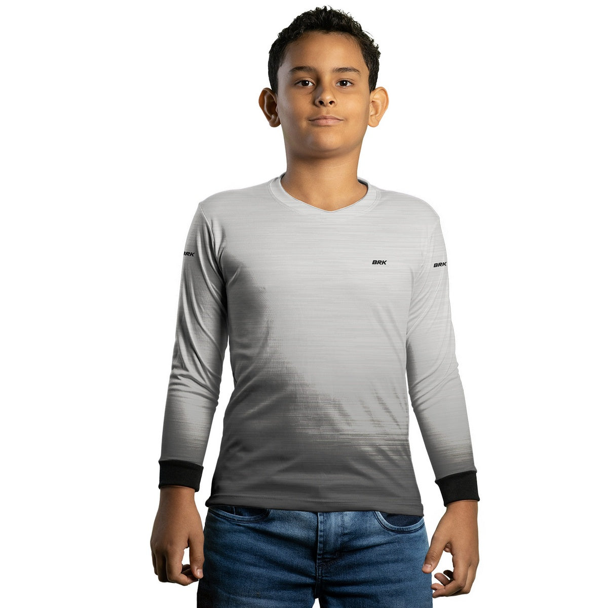 Camisa Infantil Agro Brk Mescla Branca com Proteção Solar UV50+ - Brk Agro
