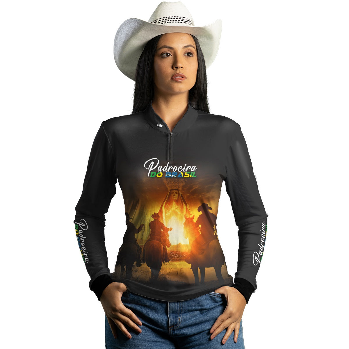 Camisa Feminina Agro Brk Padroeira do Brasil com Proteção Solar UV50+ - Brk Agro