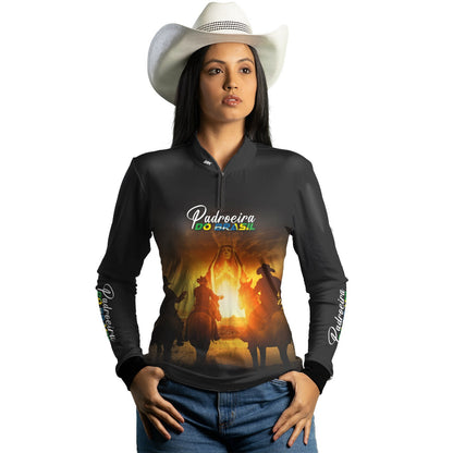 Camisa Feminina Agro Brk Padroeira do Brasil com Proteção Solar UV50+ - Brk Agro
