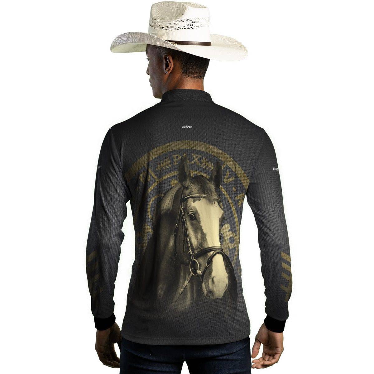 Camisa Agro Brk Medalhão de São Bento Cavalo com UV50+ - BRK AGRO