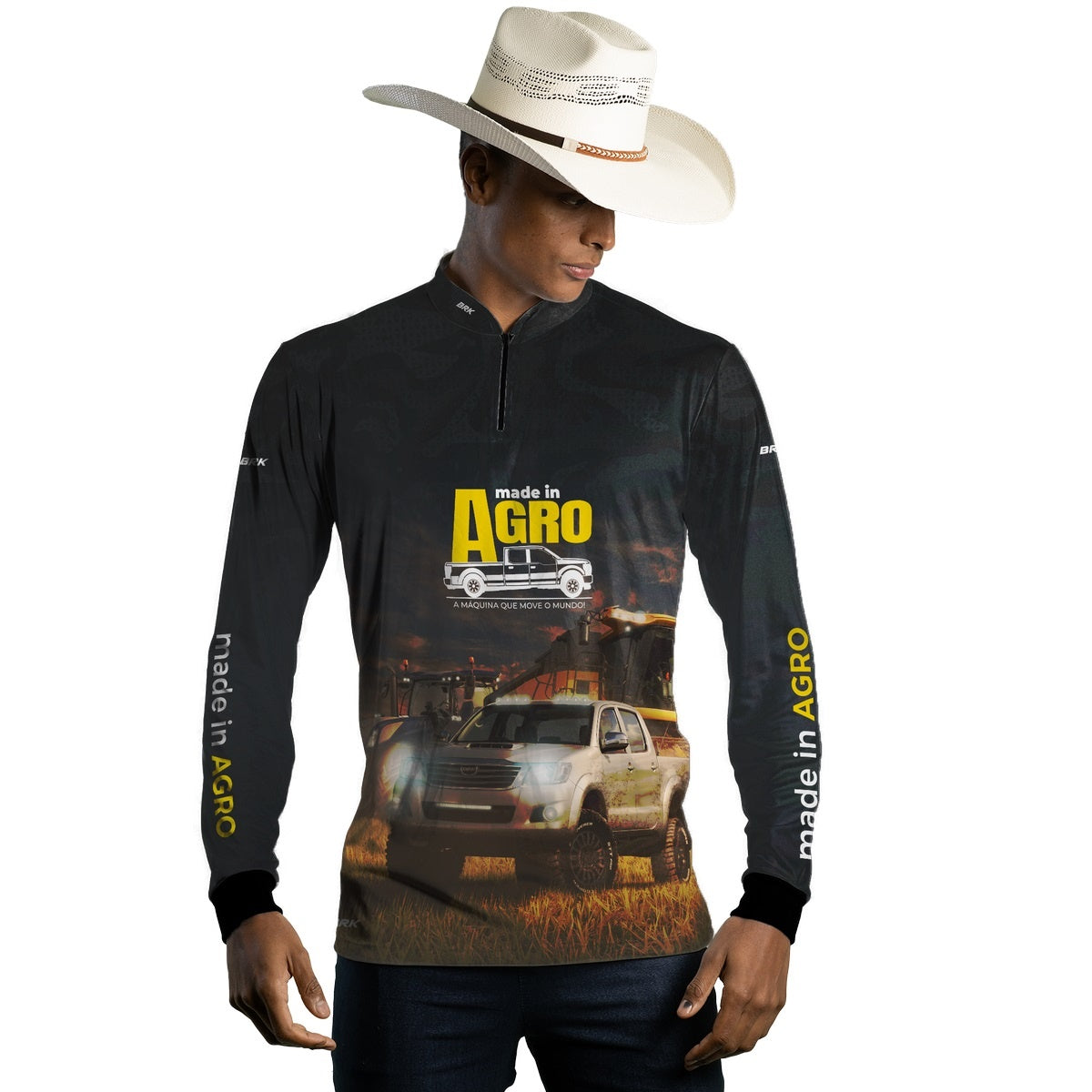 Camisa Agro Brk Caminhonete 4x4 com Proteção Solar UV50+ - BRK AGRO
