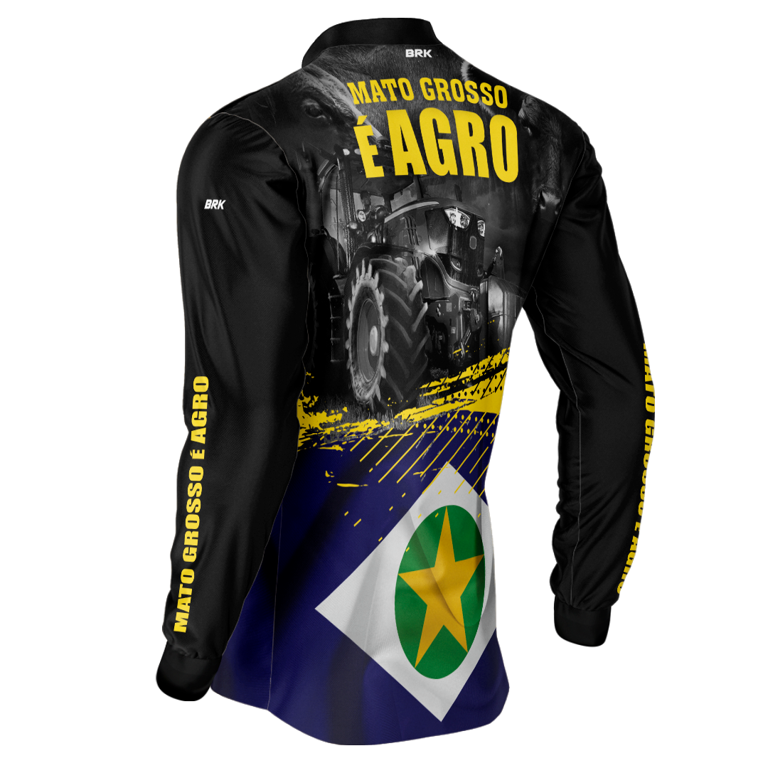 Camisa Agro Brk Mato Grosso é Agro com Proteção Solar UV50+ - BRK AGRO