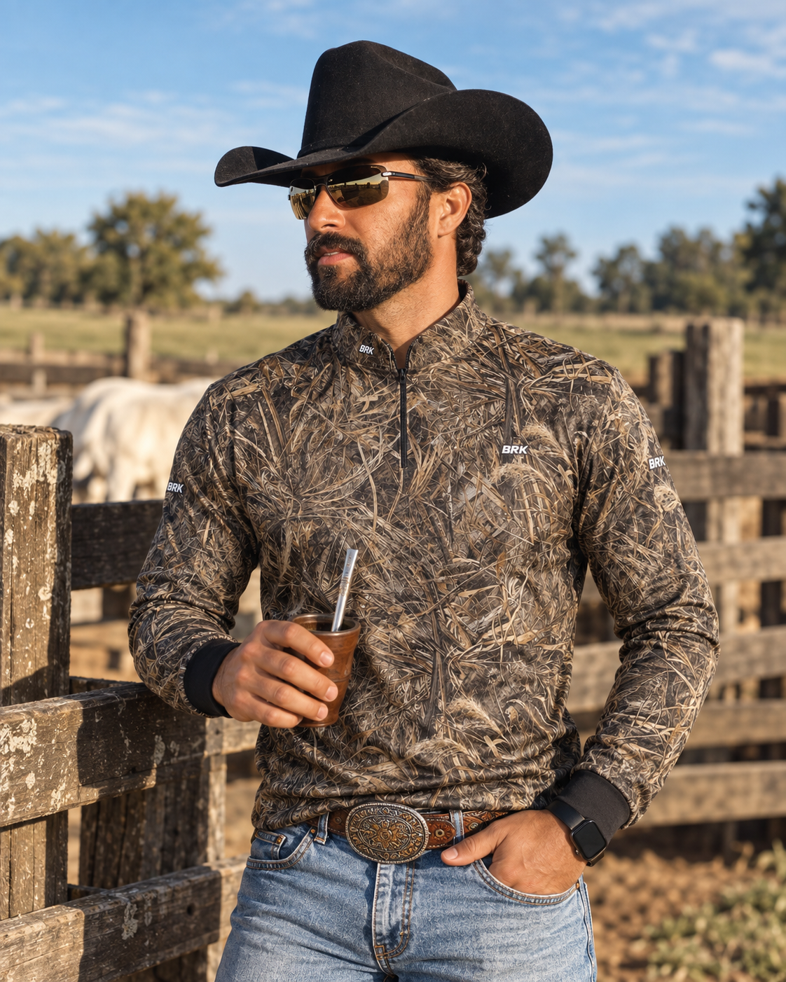Camisa Agro Brk Camuflado Real Tree com Proteção com Proteção Solar UV50+