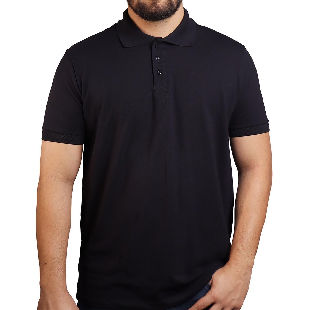 Camisa Polo Piquet Pima Com Elastano Lisa Brk - Preto - Brk Agro