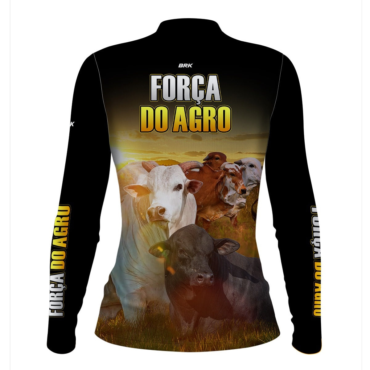 Camisa Agro Brk A Força do Agro Produtor de Bois com UV50+ - BRK AGRO