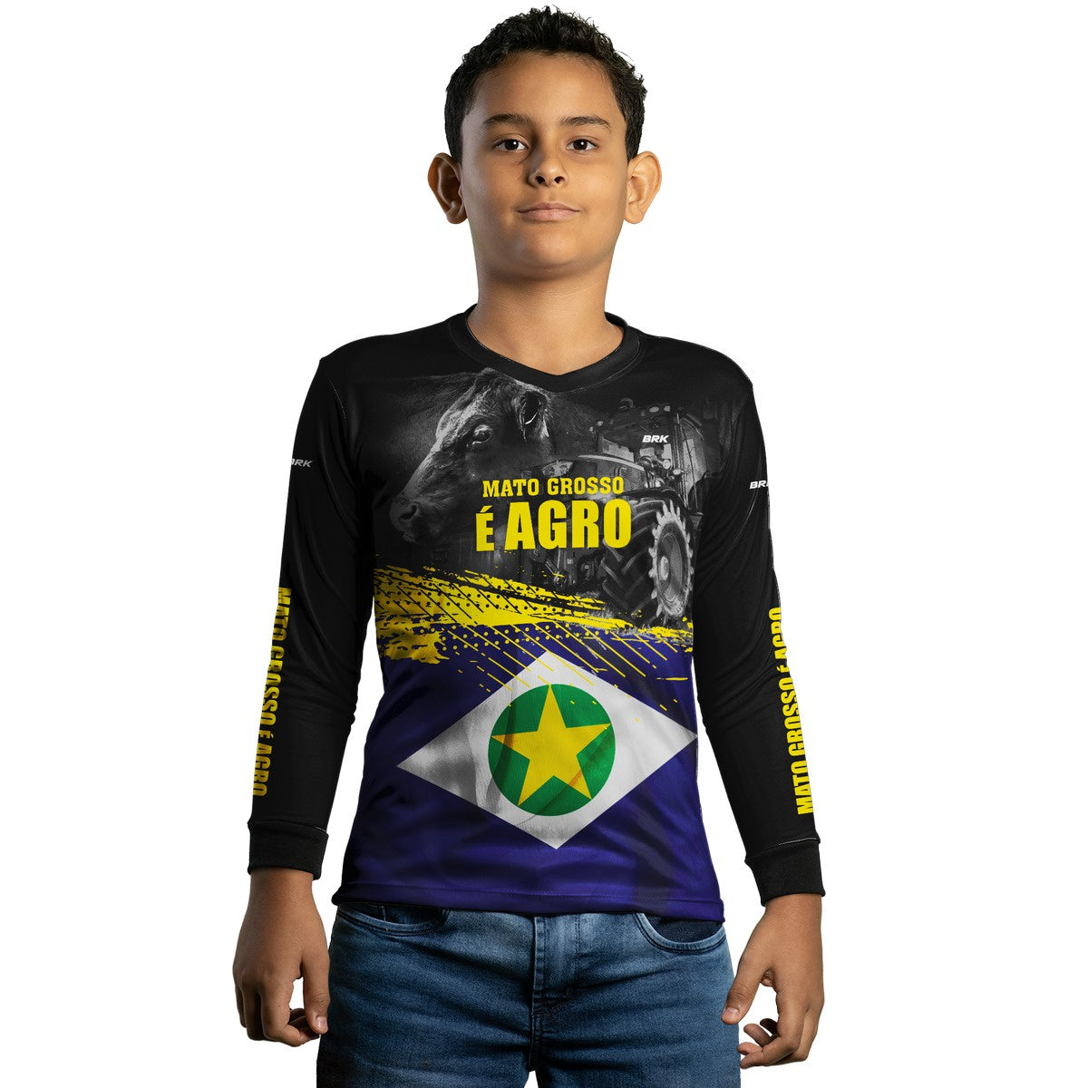 Camisa Agro Brk Mato Grosso é Agro com Proteção Solar UV50+ - BRK AGRO