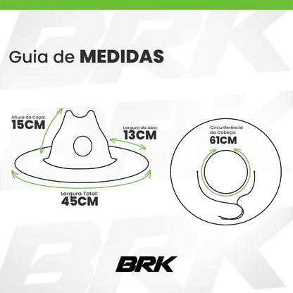 Chapéu Brk Palha Australiana Medalha São Bento - Brk Agro