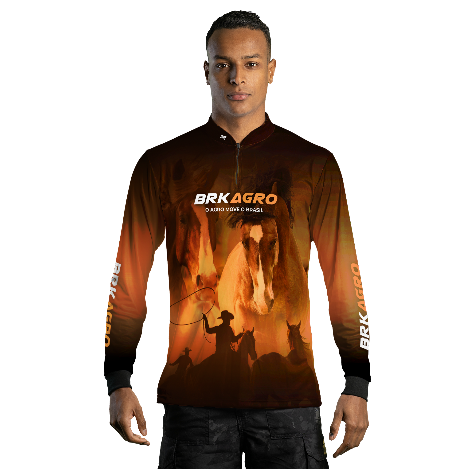 Camisa Agro Brk Cavalos com UV50+ - BRK AGRO