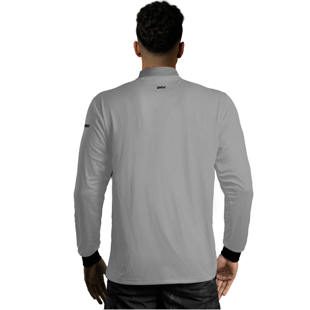 Camisa Masculina Agro Brk Básica Cinza Claro com Proteção Solar UV50+ - Brk Agro