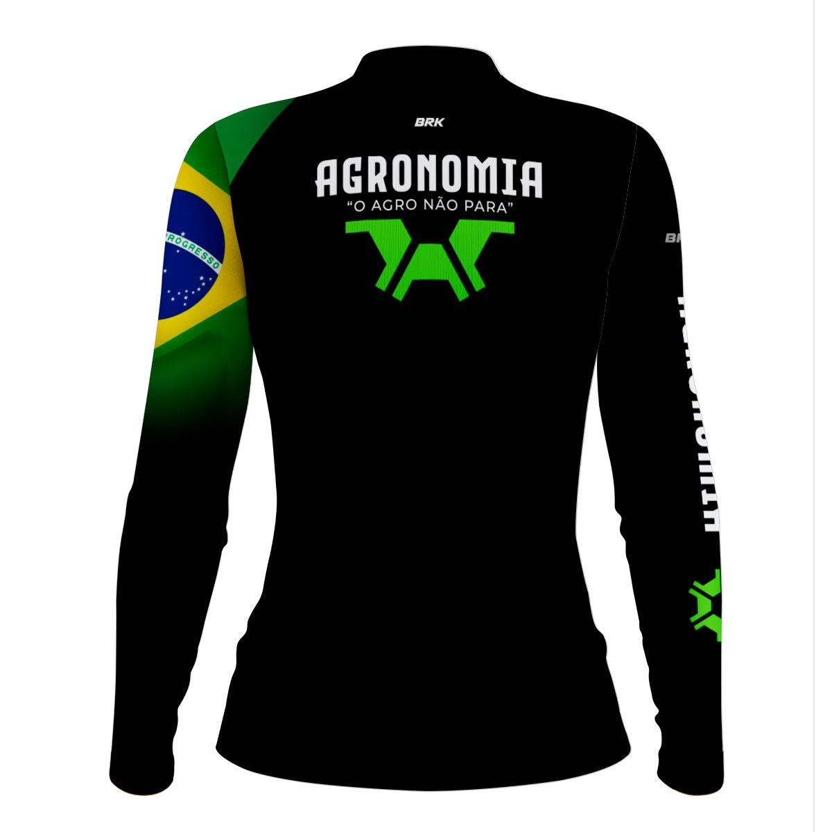 Camisa Feminina Brk Agronomia Preta com Proteção UV50+ - Brk Agro