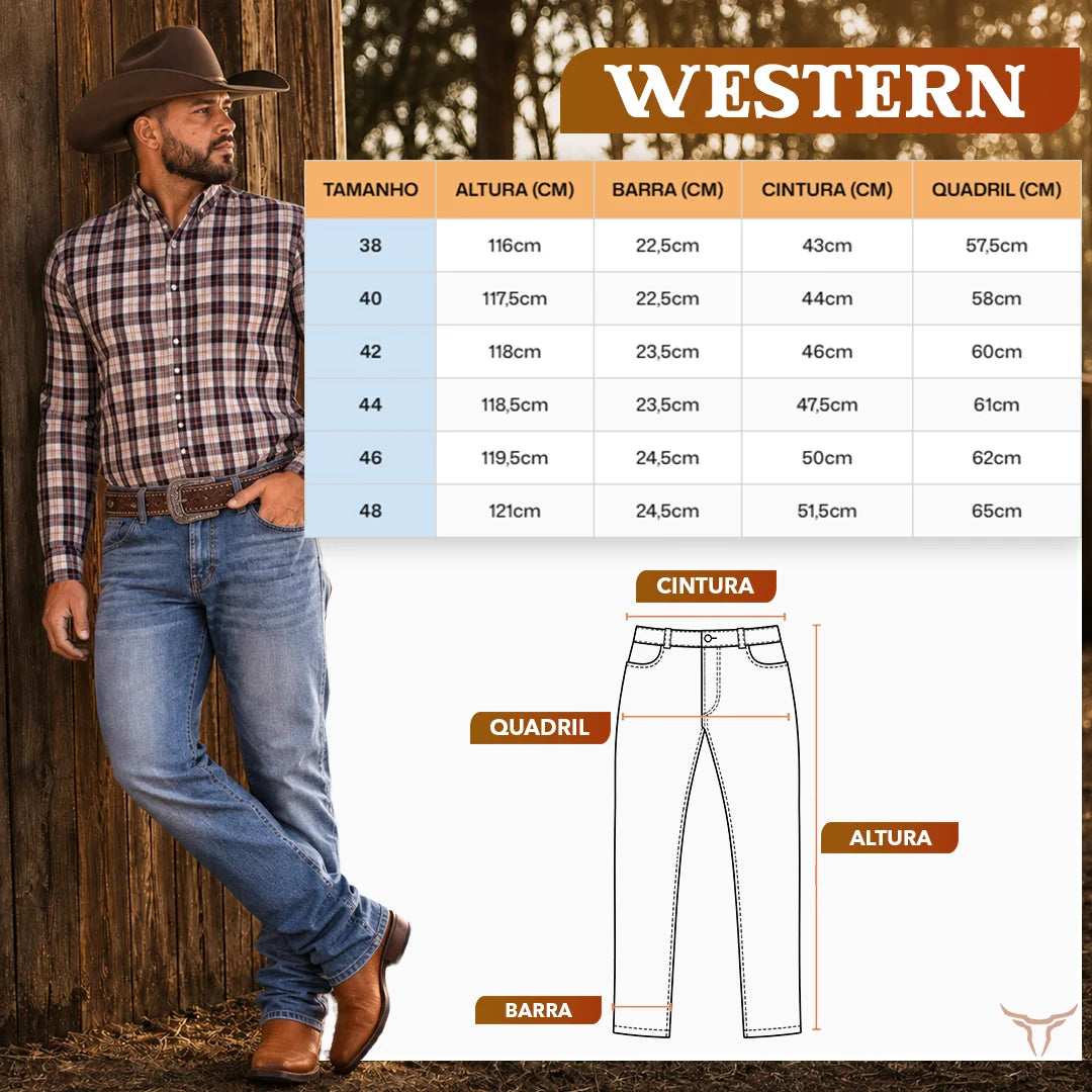Calça Jeans Western - Masculina