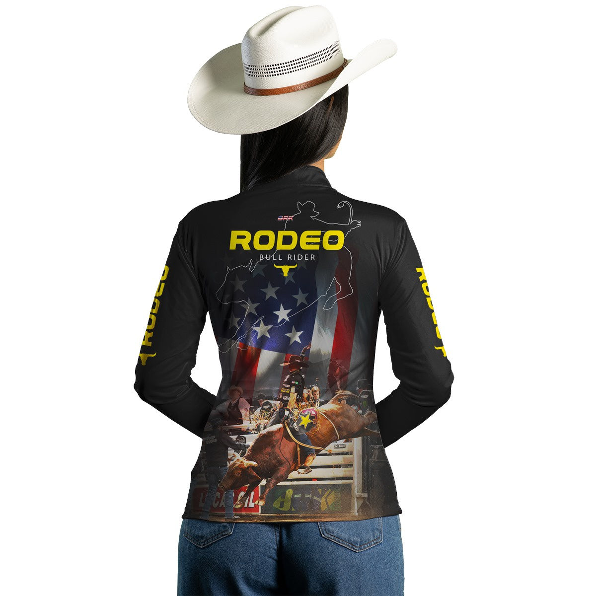 Camisa Agro Brk Preto Rodeio USA 2 com Proteção Solar UV50+ - BRK AGRO