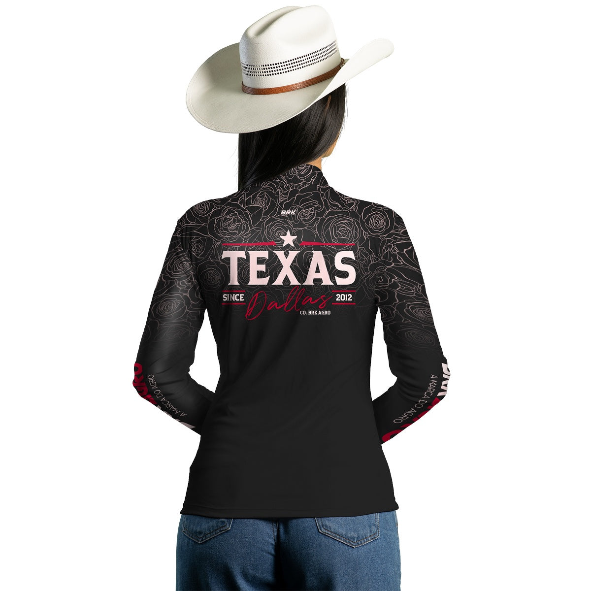 Camisa Agro Brk Feminina Texas Dallas Escura com Proteção com Proteção Solar UV50+ - BRK AGRO