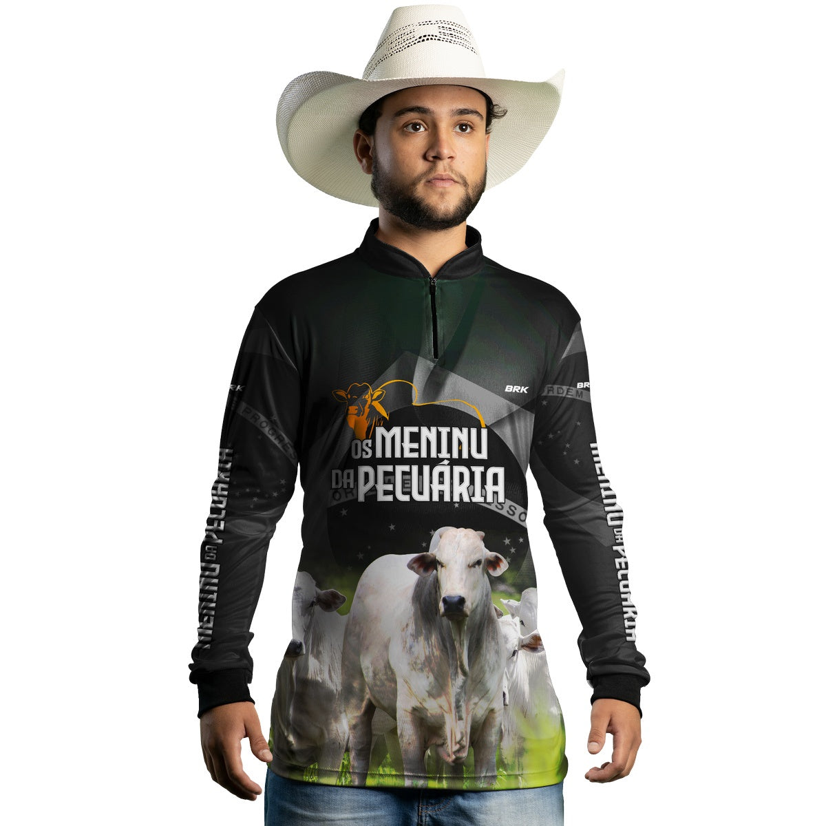 Camisa Agro Brk Os Meninu Da Pecuária Nelore com Proteção Solar UV50+ - Brk Agro