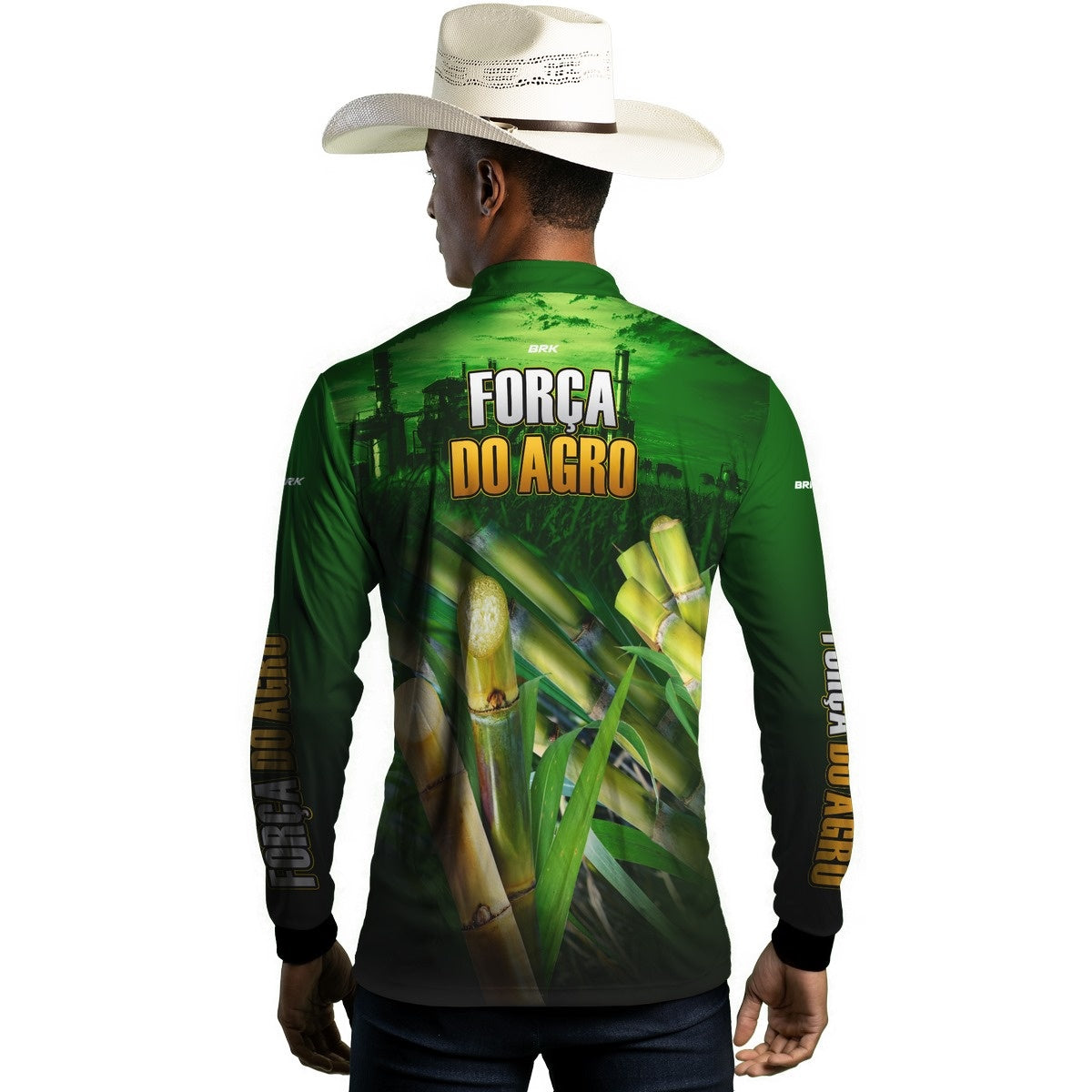 Camisa Agro Brk A Força do Agro Produtor de Cana com Proteção Solar UV50+ - Brk Agro