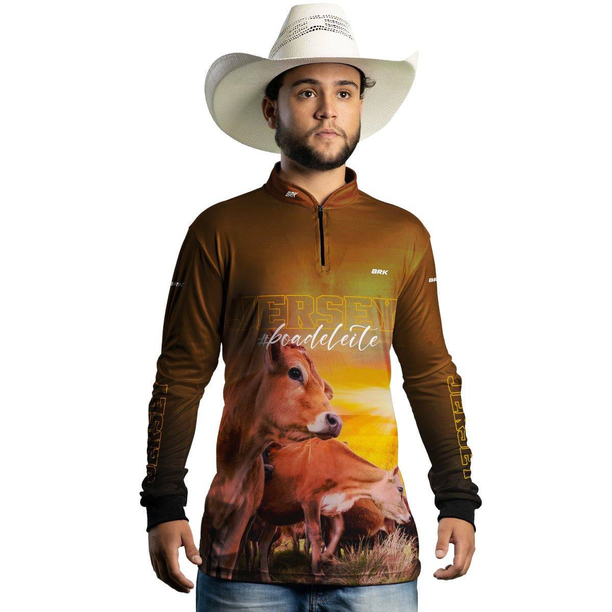 Camisa Agro Brk Vaca Jersey com Proteção Solar UV50+ - BRK AGRO