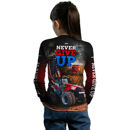 Camisa Agro Brk Vermelho EUA Never Give Up com Proteção Solar UV50+ - Brk Agro