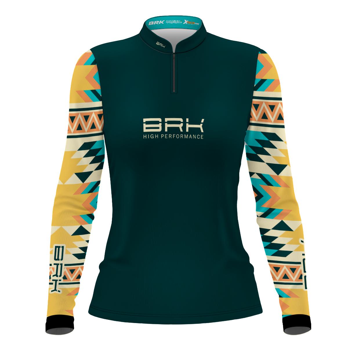 Camisa Agro Brk Feminina Geométrica com Proteção Solar UV50+ - Brk Agro