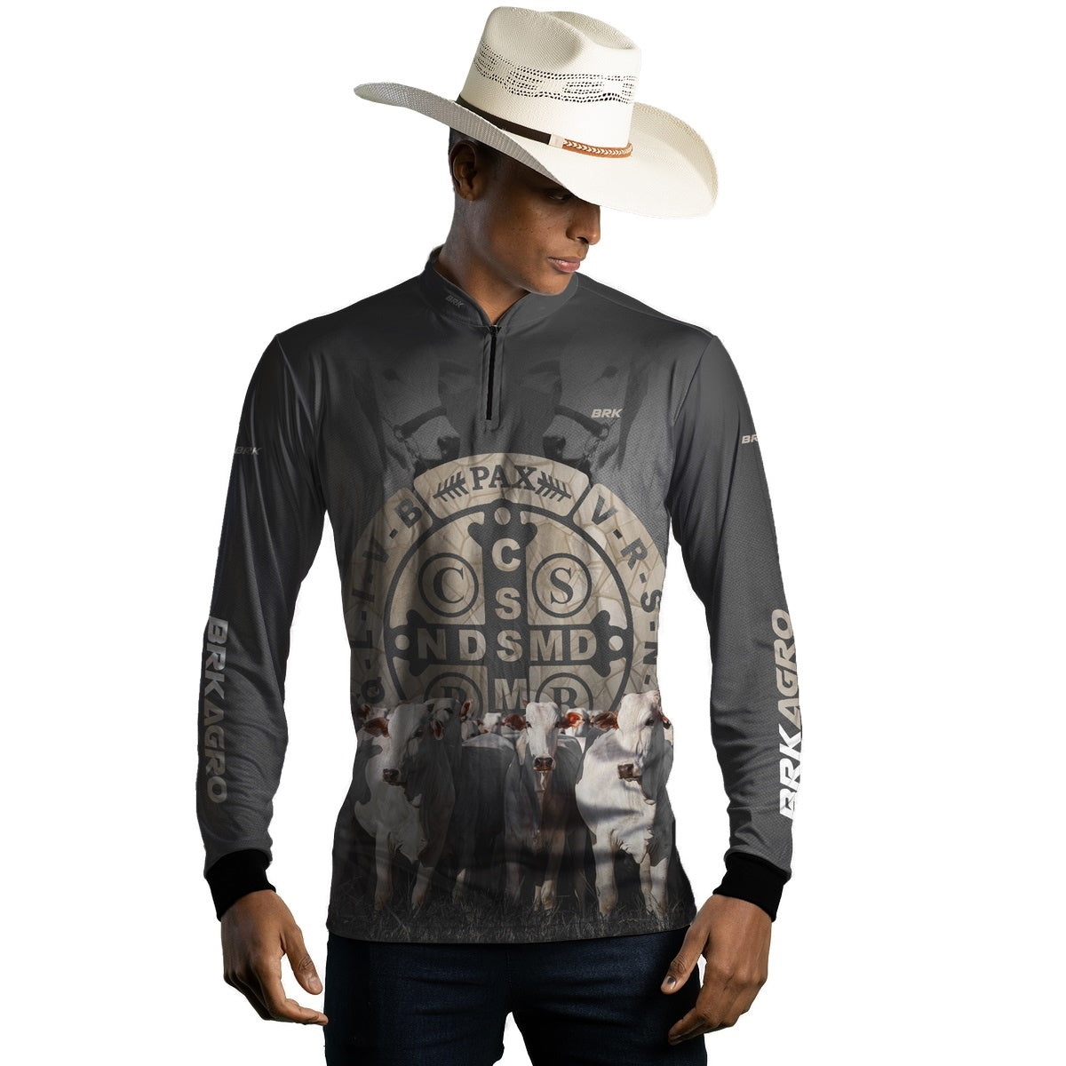 Camisa Agro Brk Pecuária São Bento com UV50+ - Brk Agro