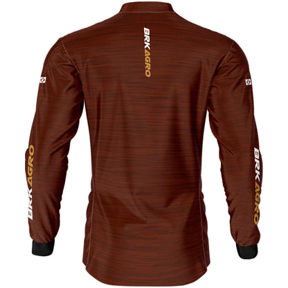 Camisa Agro Brk Mescla Marrom Yellowstone com Proteção Solar UV50+ Envio Imediato - Brk Agro
