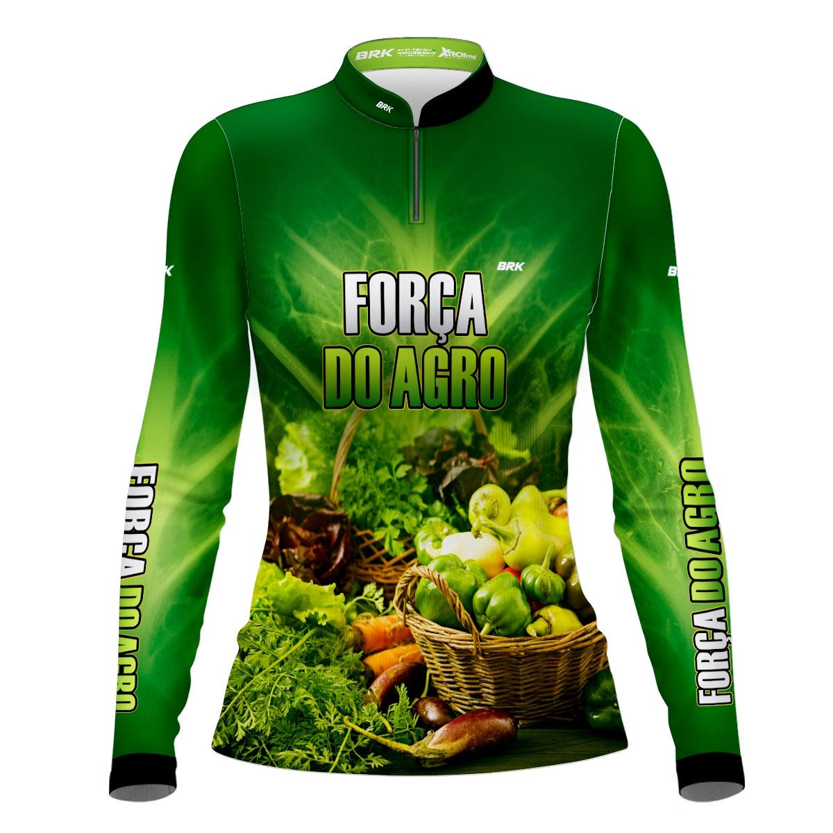 Camisa Feminina Agro  Brk A Força do Agro Produtor de Hortaliças com UV50+ - Brk Agro