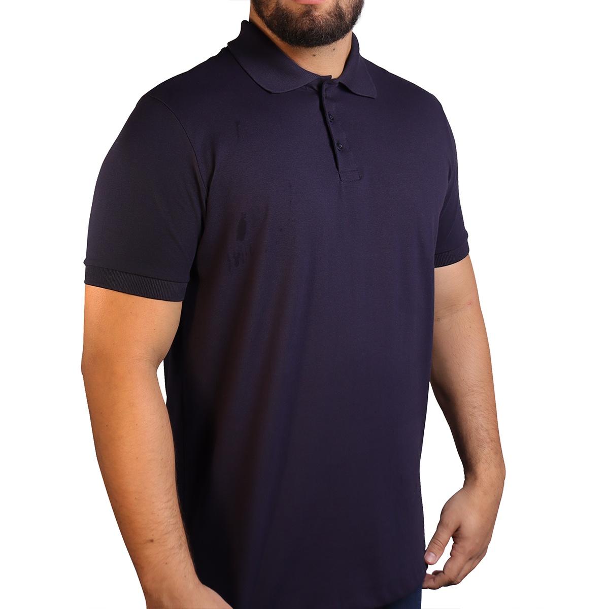 Camisa Polo Piquet Pima Com Elastano Lisa Brk - Azul Marinho - Brk Agro
