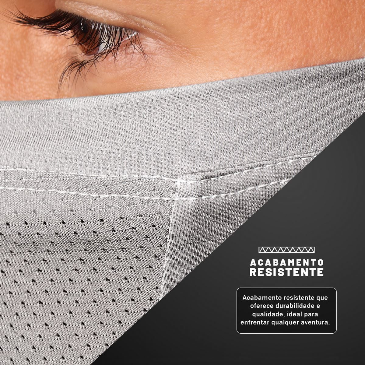 Bandana Black Mask Brk Branco e Cinza Camuflado com Proteção UV50+ - Brk Agro