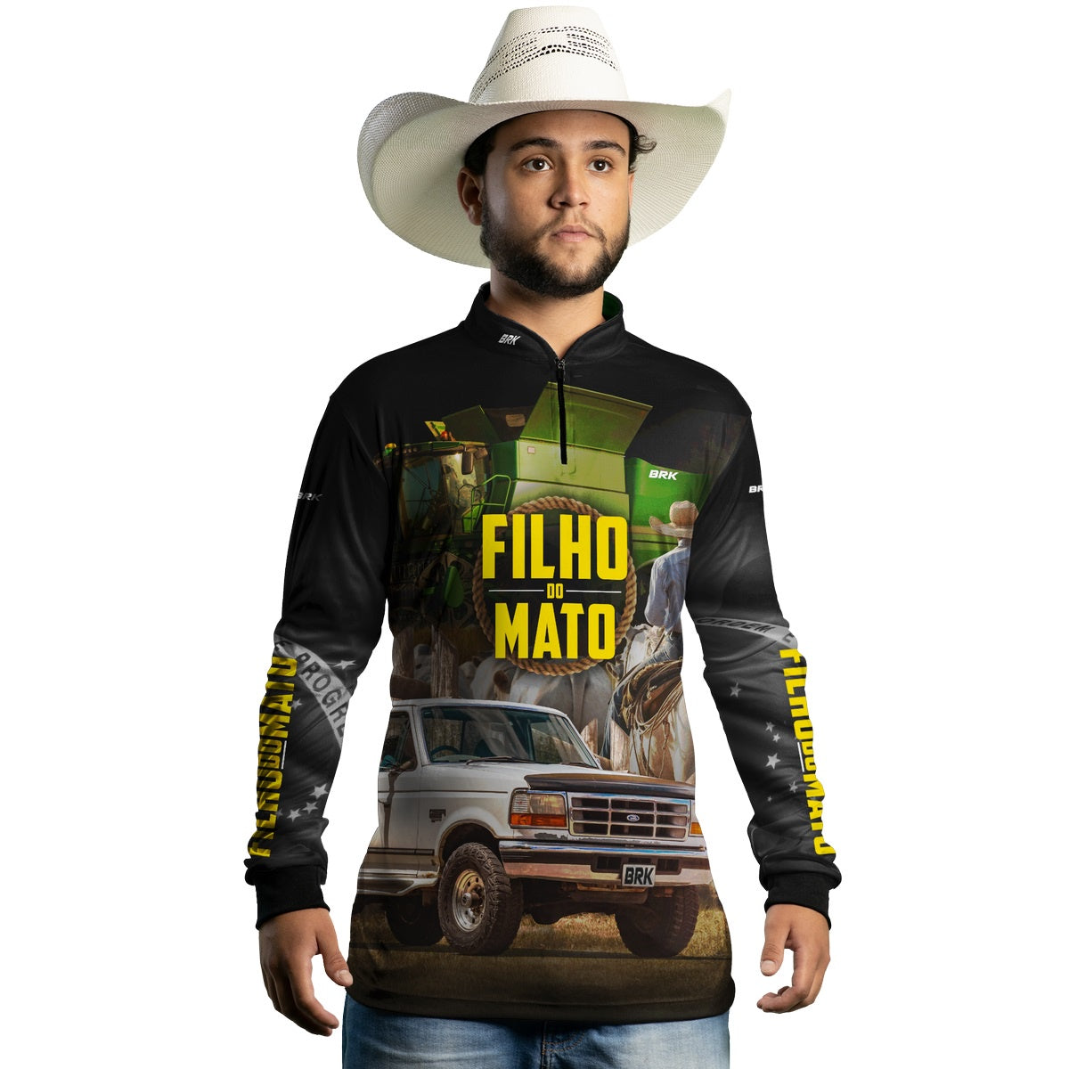 Camisa Agro Brk Caminhonete Masculina Filho do Mato com Proteção Solar UV50+ - BRK AGRO