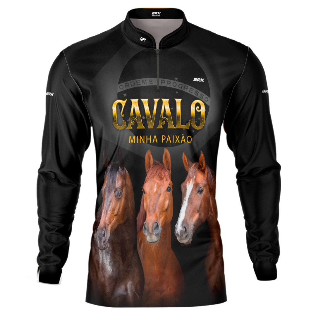 Camisa Agro Brk Paixão por Cavalos com Proteção Solar UV50+ - BRK AGRO