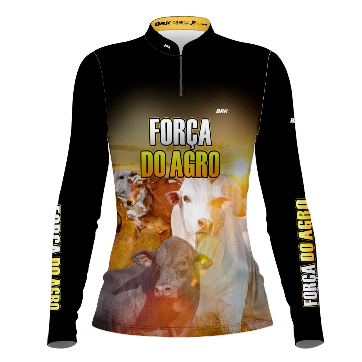 Camisa Feminina Agro Brk A Força do Agro Produtor de Bois com UV50+ - Brk Agro