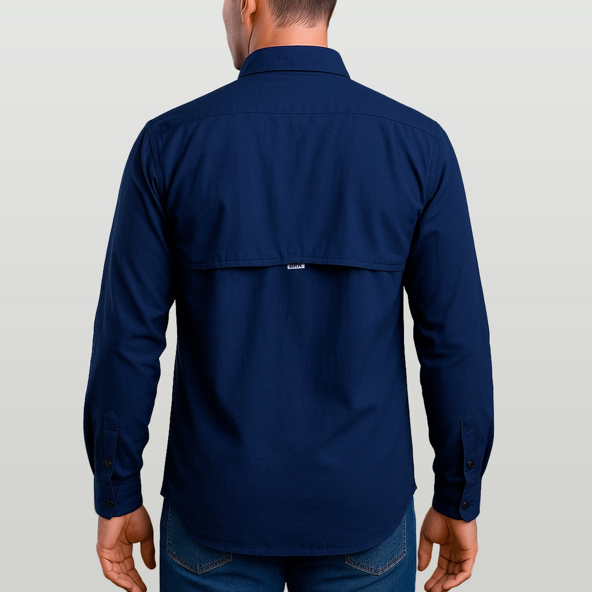Camisa Work Agro Brk Azul com Proteção Solar UV50+ - Brk Agro