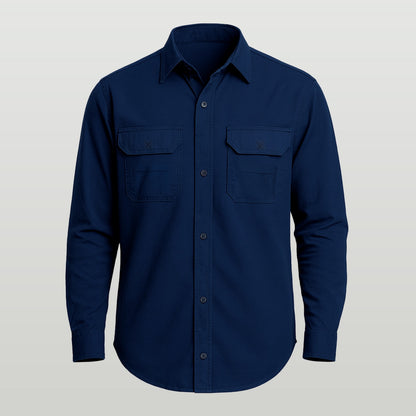 Camisa Work Agro Brk Azul com Proteção Solar UV50+ - Brk Agro