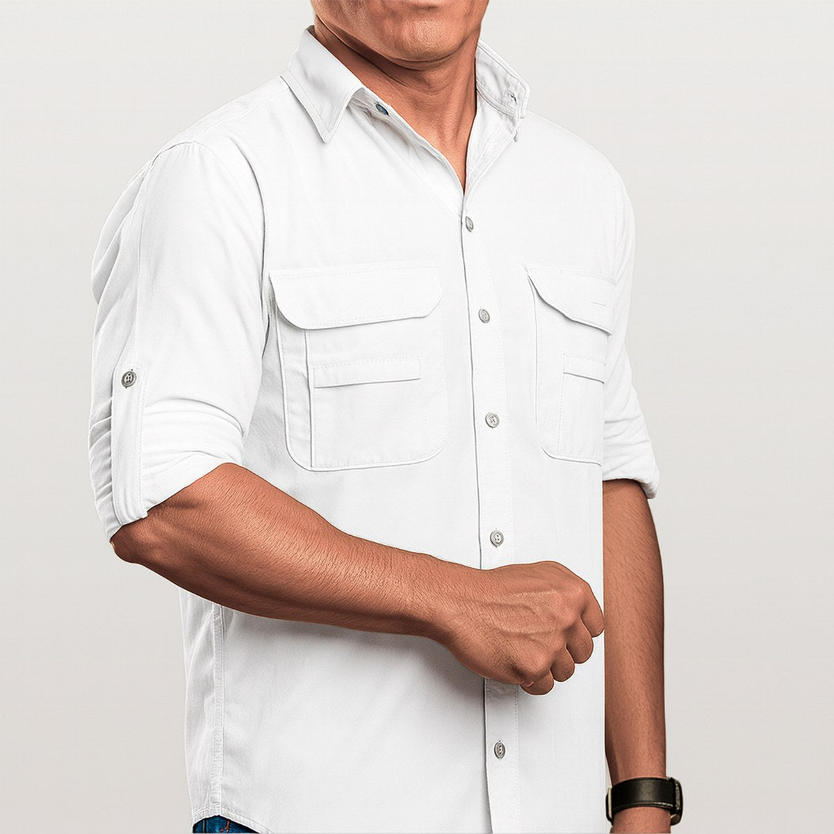 Camisa Work Agro Brk Branca com Proteção Solar UV50+ - Brk Agro