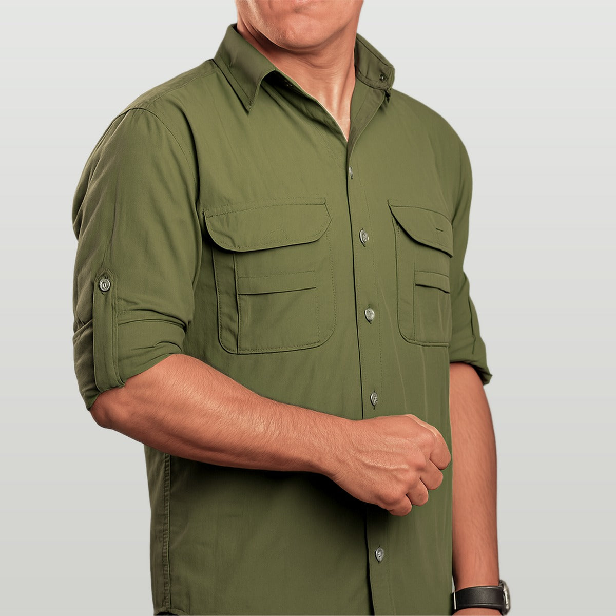 Camisa Work Agro Brk Caqui com Proteção UV50+ - Brk Agro