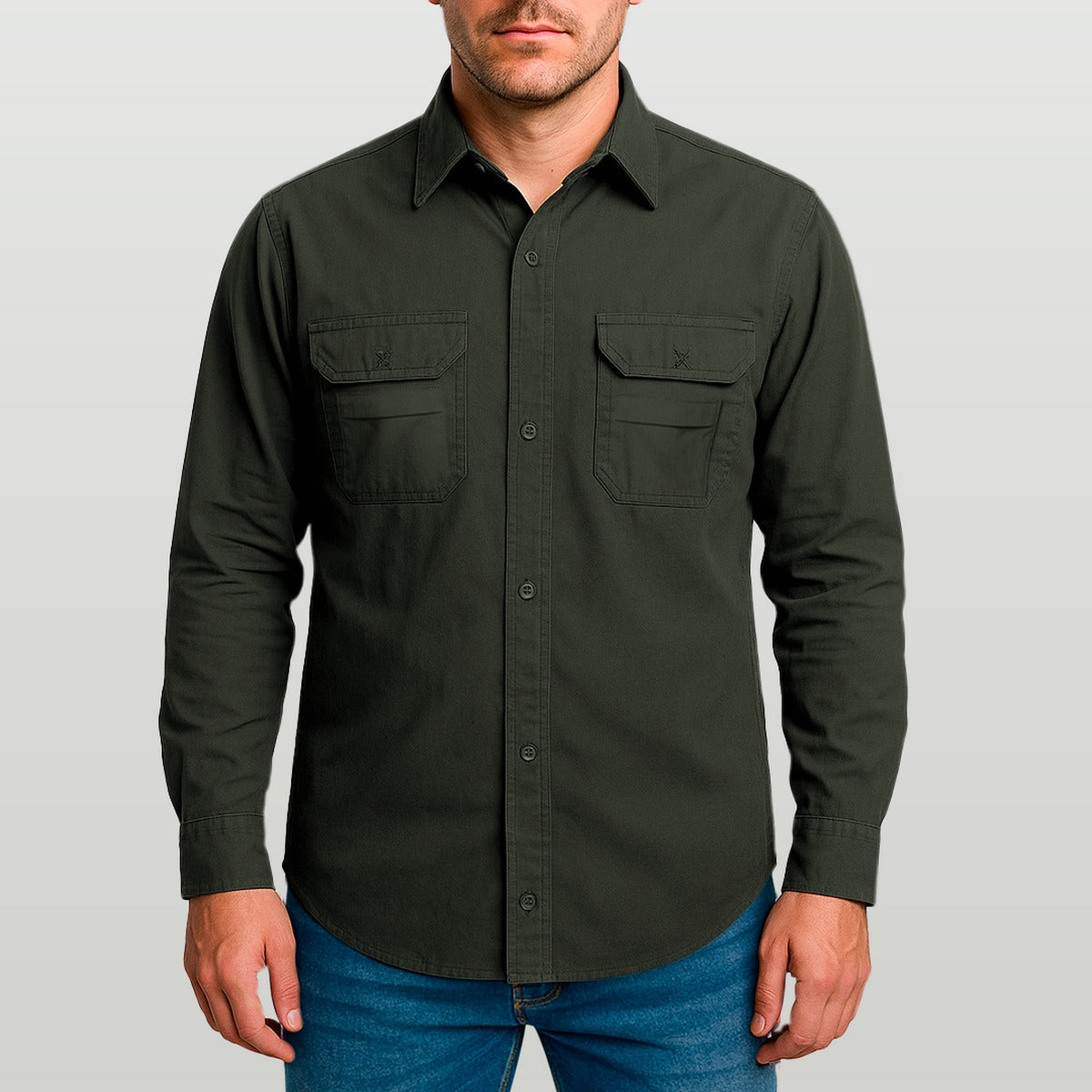 Camisa Work Agro Brk Chumbo com Proteção Solar UV50+ - Brk Agro