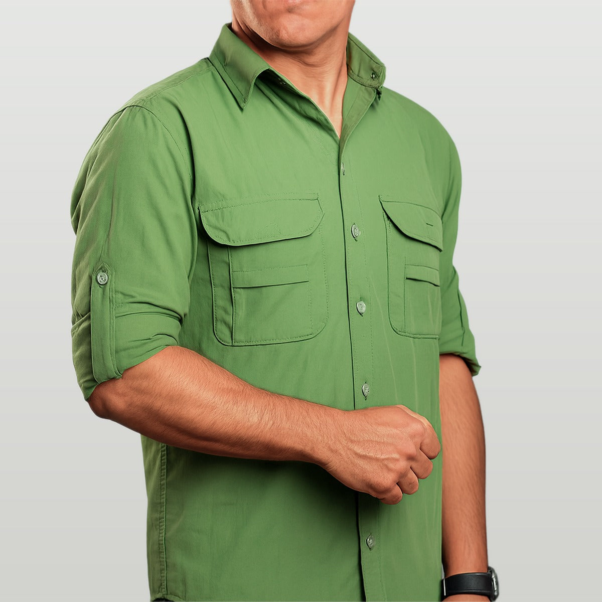 Camisa Work Agro Brk Verde Aventura com Proteção Solar UV50+ - Brk Agro