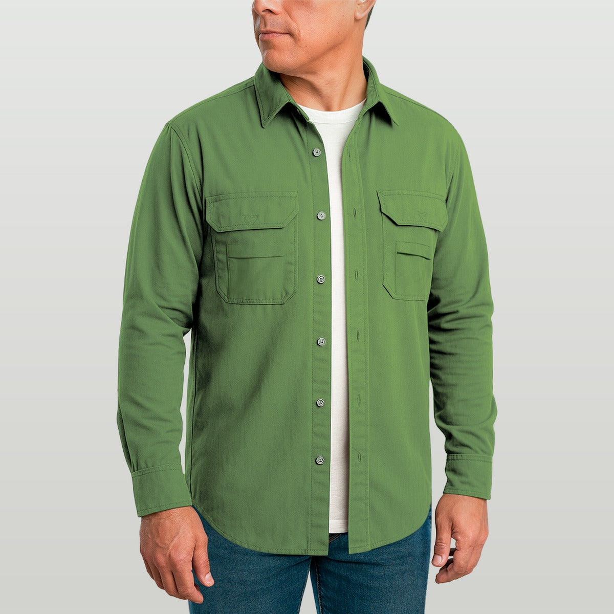 Camisa Work Agro Brk Verde Aventura com Proteção Solar UV50+ - Brk Agro