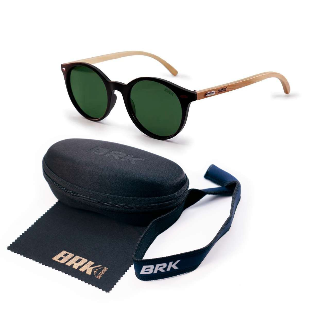 Óculos de Sol Brk Arredondado com Lente Polarizada Verde - Brk Agro