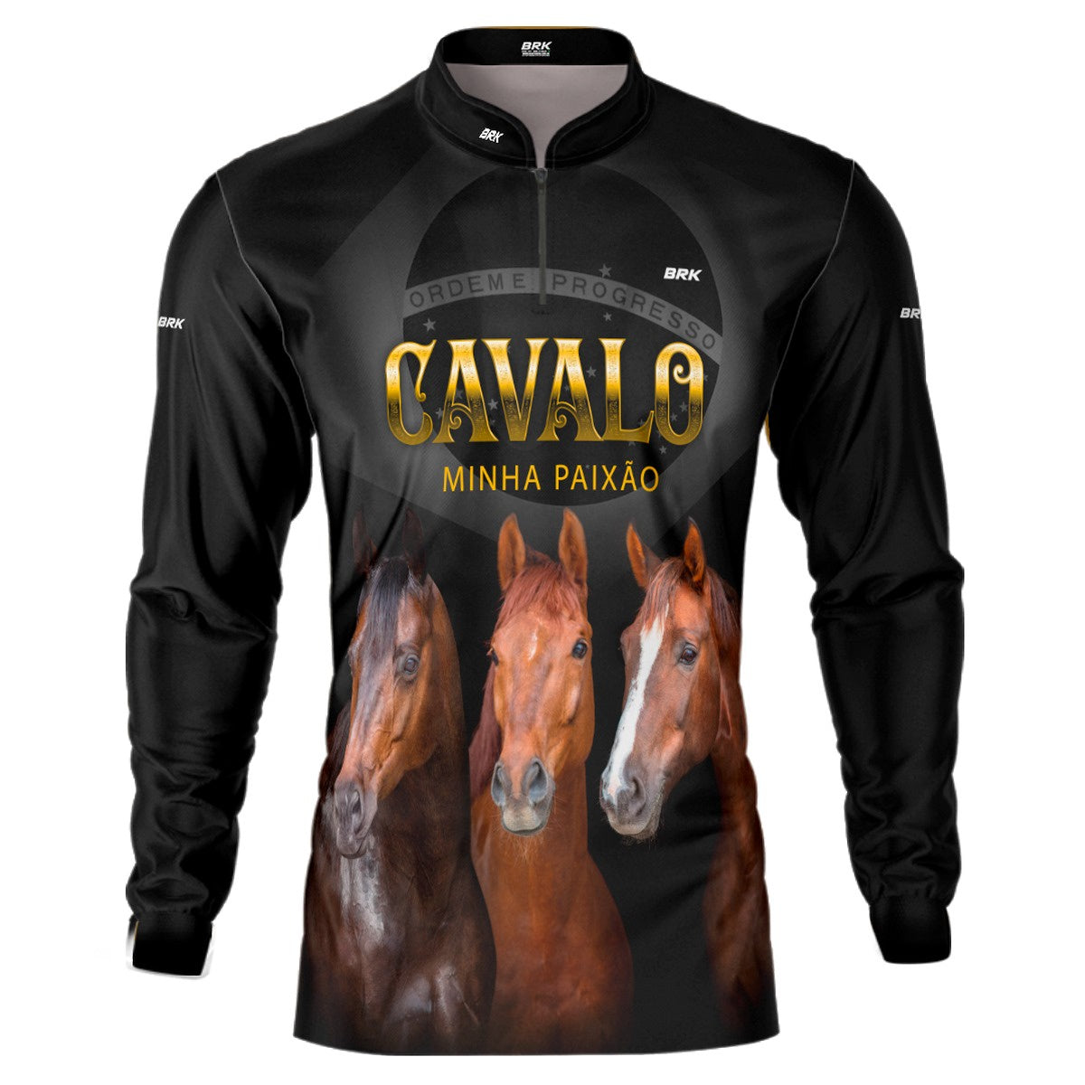 Camisa Agro Brk Paixão por Cavalos com Proteção Solar UV50+ Envio Imediato - Brk Agro